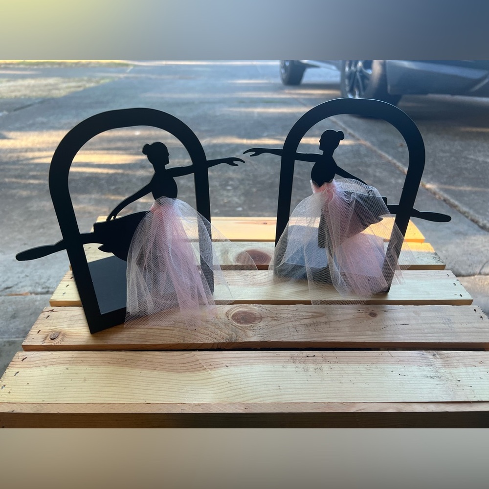 Steel Ballerina Bookends (pair of 2)